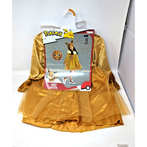 NEW Authentic Nintendo Kids Pokmon Eevee Hooded Dress Costume Disguise S 4-6X